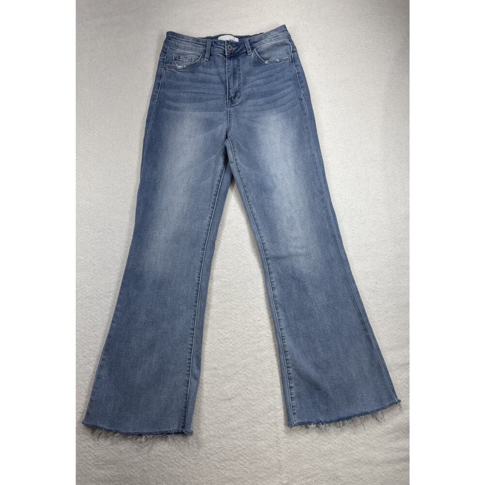 Vervet‎ Jeans Women’s Sz 28 Wide Leg Frayed Hem Boho Festival
